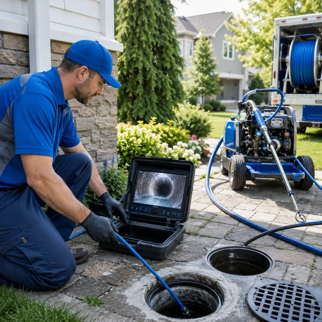 Outdoor drain cleaning professionals serving Neffs, PA